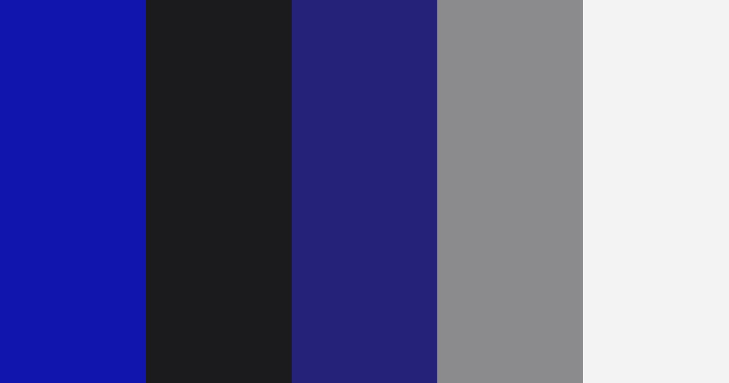 Color Palette generated based on #1114AD, #1B1B1D, #25227A, #8B8B8E ...